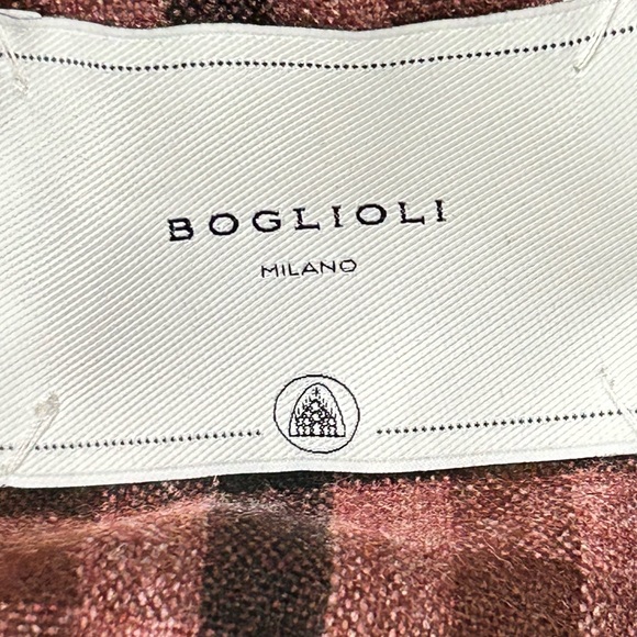 NWT Boglioli Milano Italian Double-Breasted Checked Blazer Multicolor Size 40 - Picture 7 of 10